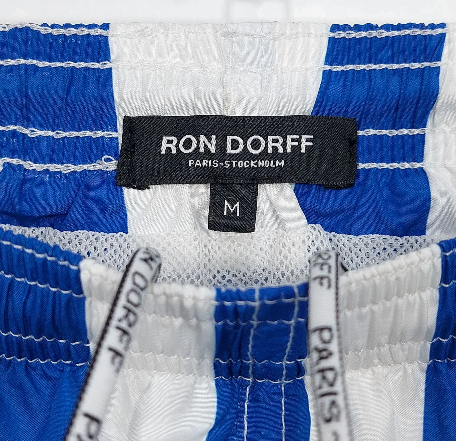 Bañador Ron Dorff con rayas verticales - blanco / azul M – photo 3